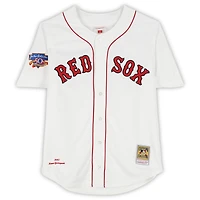Maillot authentique Mitchell & Ness blanc autographié par Nomar Garciaparra des Boston Red Sox avec inscription « 97 AL ROY »
