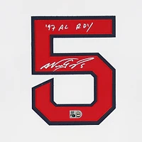 Maillot authentique Mitchell & Ness blanc autographié par Nomar Garciaparra des Boston Red Sox avec inscription « 97 AL ROY »