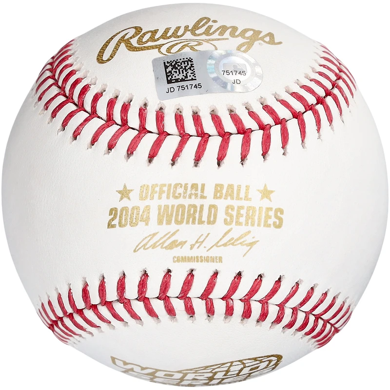 Pedro Martinez Boston Red Sox Autographed 2004 World Series Logo Baseball