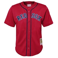 Mitchell & Ness David Ortiz Red Boston Sox Cooperstown Collection Maillot d'entraînement au bâton en maille
