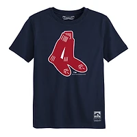 T-shirt Mitchell & Ness bleu marine Boston Red Sox à logo rétro pour enfants d'âge préscolaire