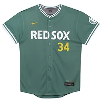 Maillot Nike David Ortiz, joueur retraité des Boston Red Sox, édition limitée City Connect 2025, vert, pour enfant d'âge préscolaire