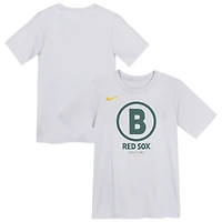 T-shirt Nike blanc Boston Red Sox City Connect pour enfants d'âge préscolaire