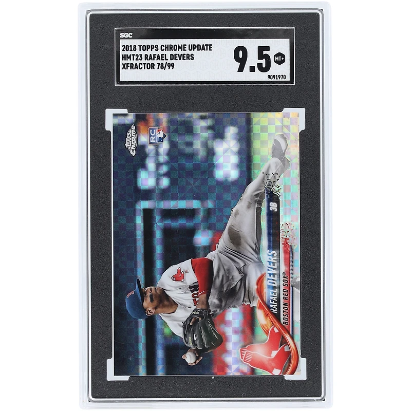 Rafael Devers Boston Red Sox 2018 Topps Chrome Update Xfractor #HMT23 #78/99 SGC Authenticated 9.5 Rookie Card