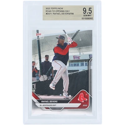 Rafael Devers Boston Red Sox 2025 Topps Now Road to Opening Day #OD-11 BGS Authenticated 9.5 Card