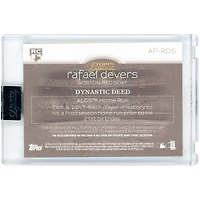 Rafael Devers Boston Red Sox Autographed 2018 Topps Dynasty Tri-Color Game-Used Relic #AP-RD5 #8/10 Card