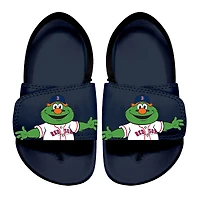 Sandales à glissière mascotte ISlide des Red Sox de Boston pour tout-petits, bleu marine