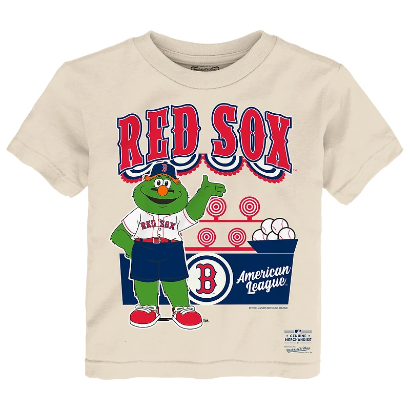 Toddler Mitchell & Ness Cream Boston Red Sox Step Back Up T-Shirt