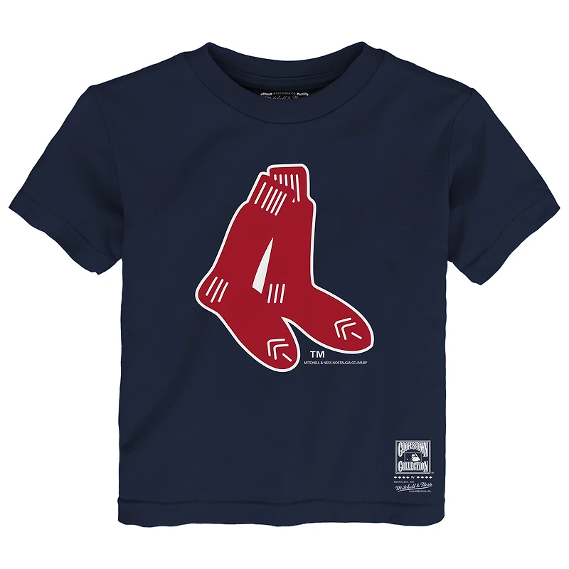 Toddler Mitchell & Ness  Navy Boston Red Sox Retro Logo T-Shirt
