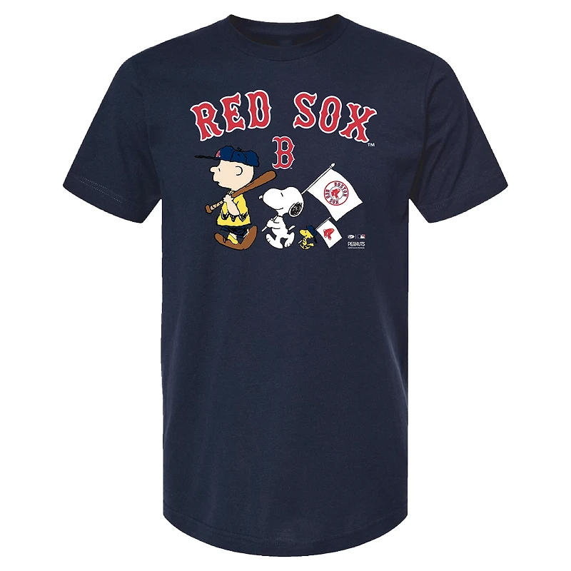 T-shirt bleu marine pour tout-petit Boston Red Sox Peanuts Flag