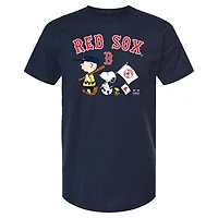 T-shirt bleu marine pour tout-petit Boston Red Sox Peanuts Flag