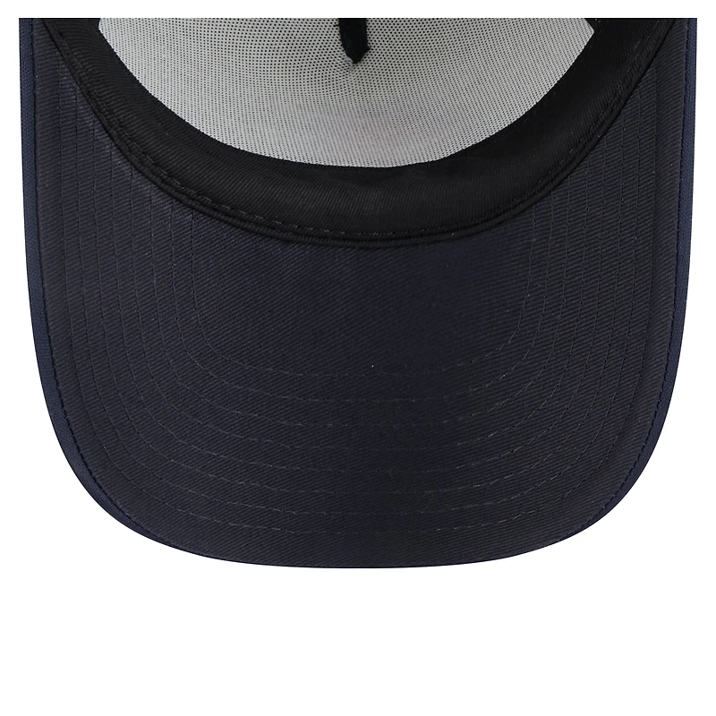 Casquette ajustable New Era blanche/bleu marine Boston Red Sox peinte en A 9FORTY Trucker pour tout-petit