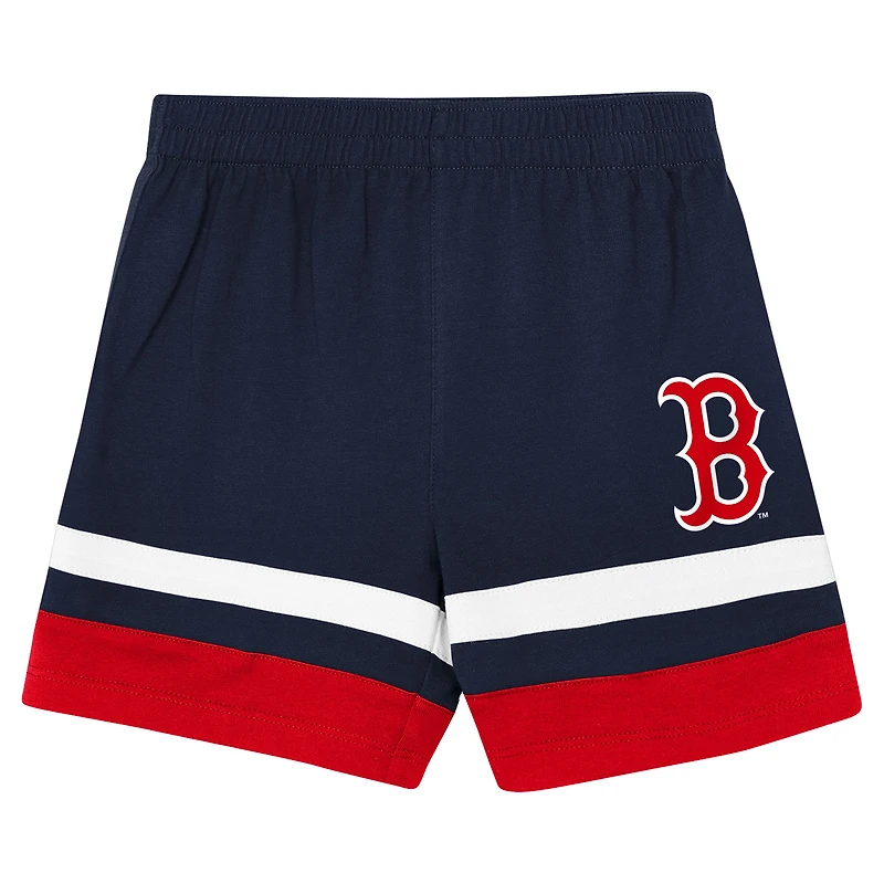 Ensemble t-shirt et short Outerstuff bleu marine Boston Red Sox Ground Ball pour tout-petit
