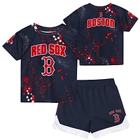 Toddler Outerstuff  Navy Boston Red Sox Pinch Hitter T-Shirt & Shorts Set