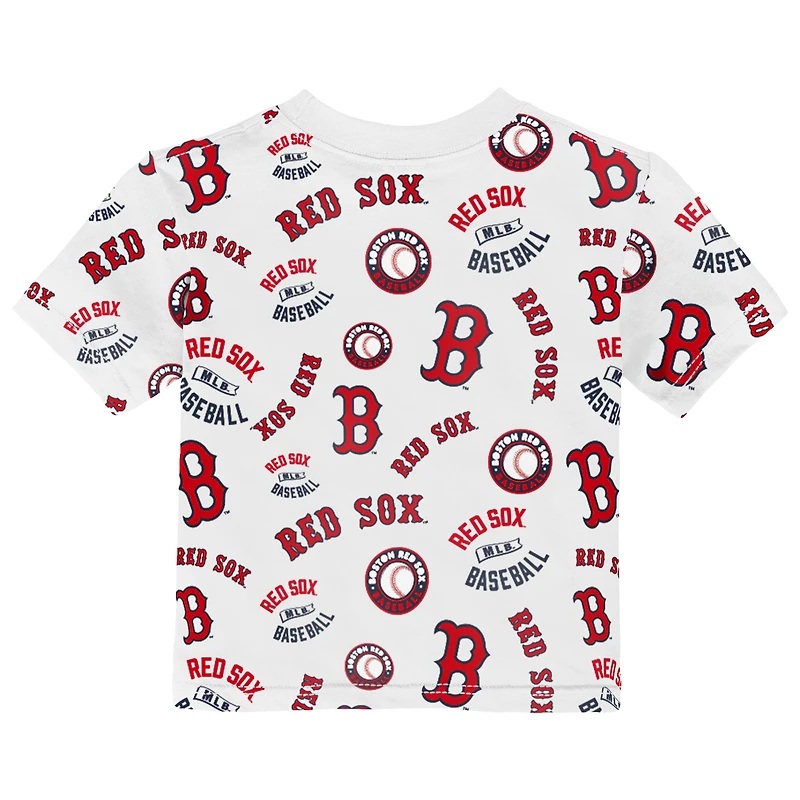 Toddler Outerstuff  White Boston Red Sox Run Down T-Shirt