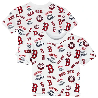 T-shirt Outerstuff blanc Boston Red Sox Run Down pour tout-petit