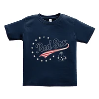 Toddler Soft as a Grape Navy Boston Red Sox Americana T-Shirt