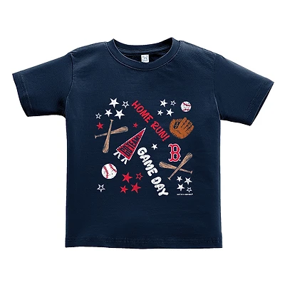 Toddler Soft as a Grape  Navy Boston Red Sox Home Run T-Shirt