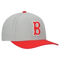 Unisex Mitchell & Ness  Gray Boston Red Sox Basic Coop Pro Adjustable Hat