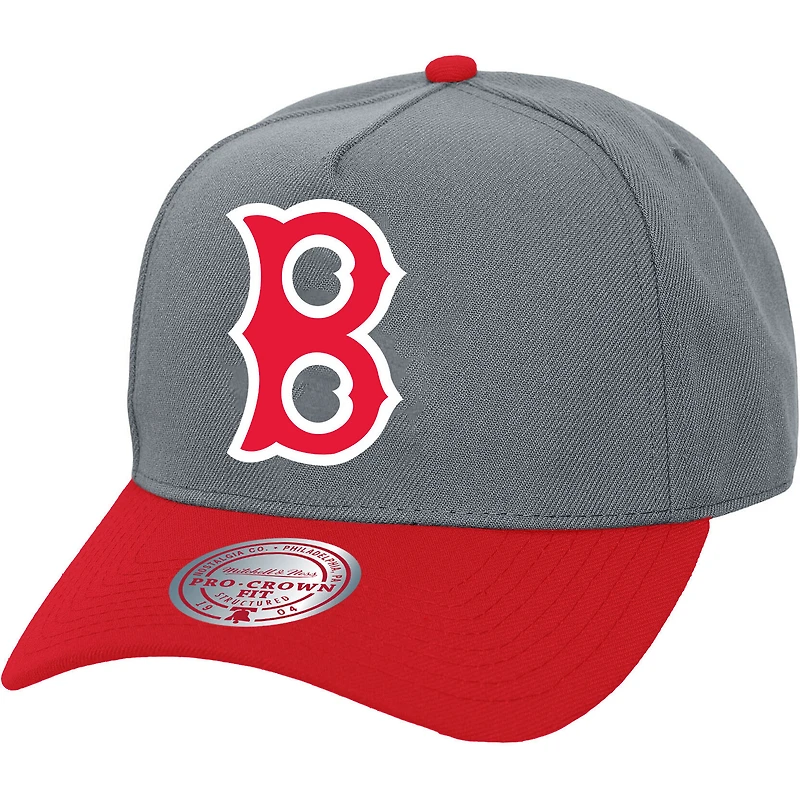 Casquette à pression Crown Snap Hatmensnp HP14806-BRSGYRD #7 des RedSox MLB Mnc Basic Coop Pro V100492
