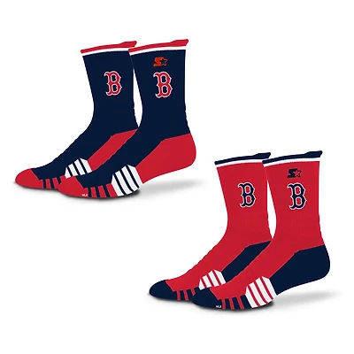 Unisex Starter  Navy/Red Boston Red Sox Breakaway Crew Sock 2 Pack