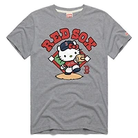 Unisex Homage  Gray Boston Red Sox Hello Kitty Tri-Blend T-Shirt