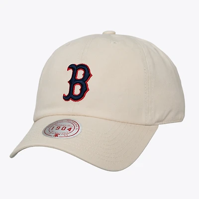 Unisex Mitchell & Ness Cream Boston Red Sox Off-Season 1904 Strapback Adjustable Hat