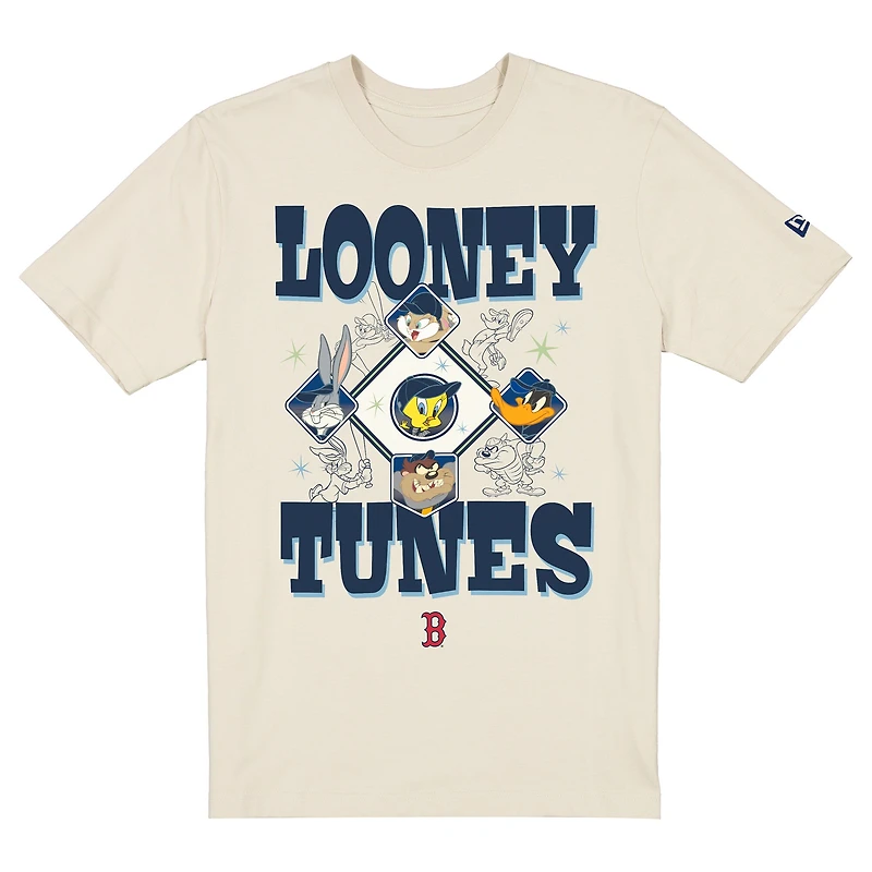 Unisex New Era Cream Boston Red Sox Looney Tunes T-Shirt