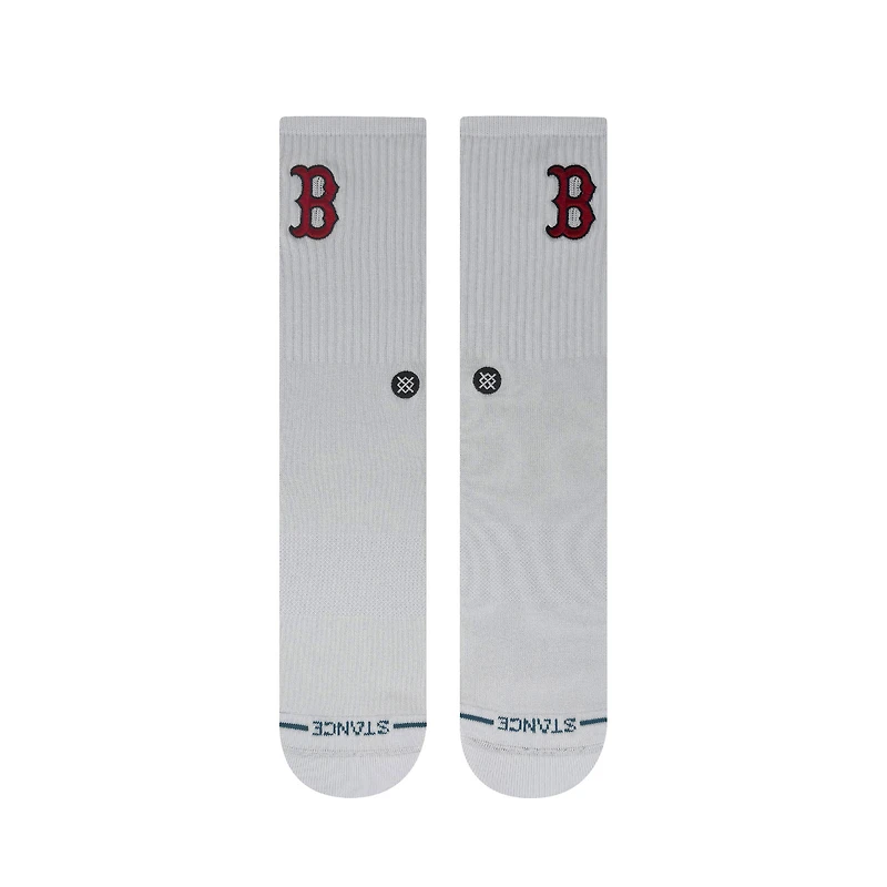 Chaussettes unisexes en tricot à écusson blanc des Red Sox de Boston