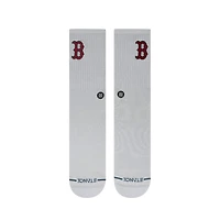 Chaussettes unisexes en tricot à écusson blanc des Red Sox de Boston