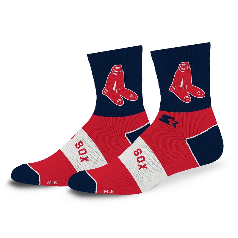 Chaussettes mi-mollet unisexes Starter Boston Red Sox Trifecta Throwback