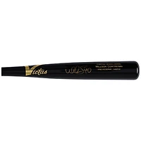 Bâton de match Victus noir et or autographié par Willson Contreras, des Red Sox de Boston