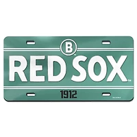 Plaque d'immatriculation en acrylique métallisé découpée au laser WinCraft Boston Red Sox 2025 City Connect