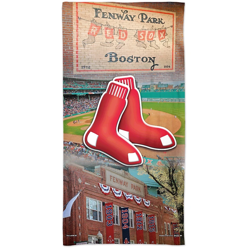 Serviette de plage WinCraft Boston Red Sox 30" x 60" Ballpark Spectra