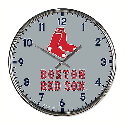 WinCraft Horloge murale chromée des Red Sox de Boston