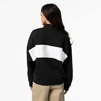 Pull zippé quart de tour noir pour femme Mitchell & Ness Boston Red Sox Cooperstown Collection