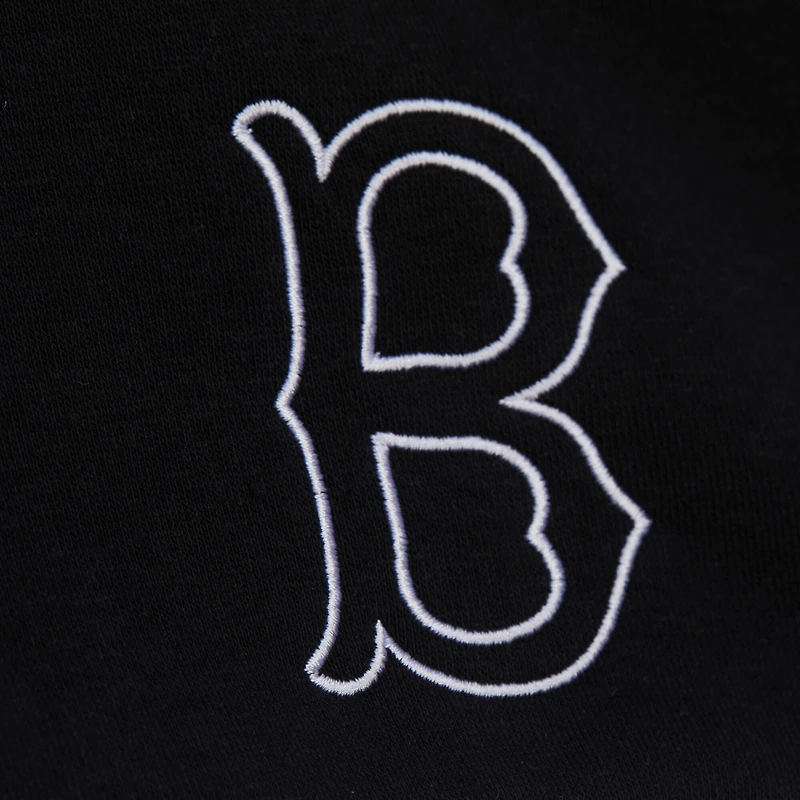 Pull zippé quart de tour noir pour femme Mitchell & Ness Boston Red Sox Cooperstown Collection