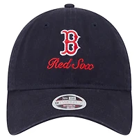 Casquette ajustable New Era bleu marine Boston Red Sox Preppy Team 9TWENTY pour femme
