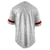 T-shirt moucheté à lacets gris chiné pour femme des Red Sox de Boston