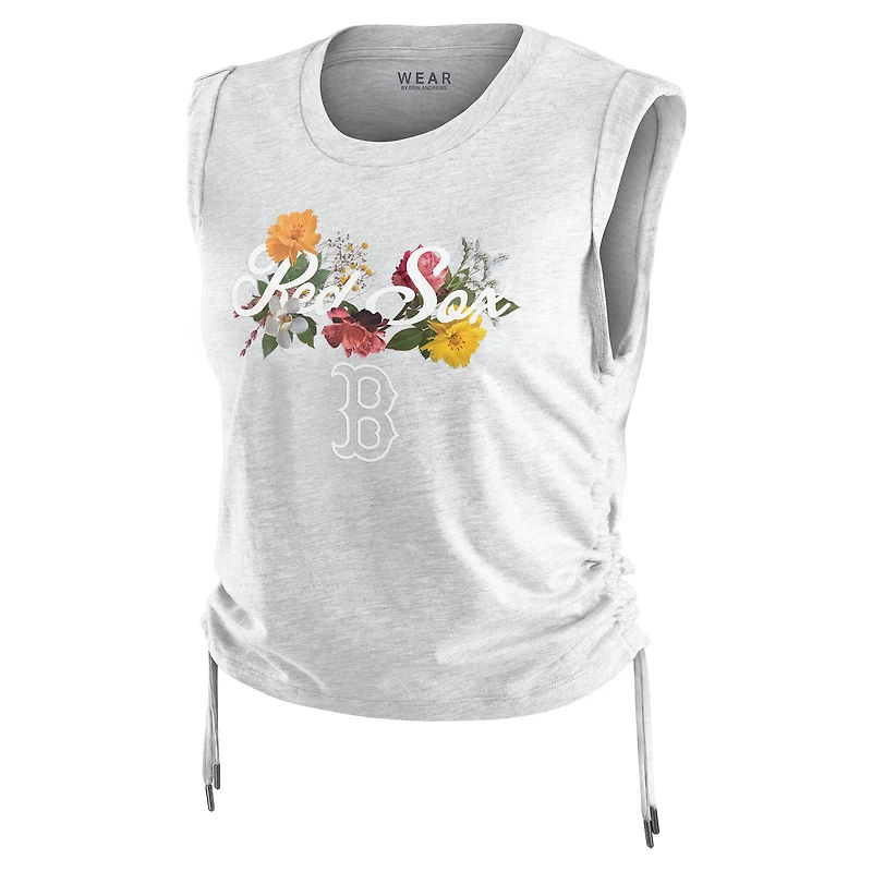 Women's WEAR by Erin Andrews  Heather Gray Boston Red Sox Cinched Tank Top