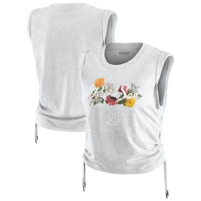 Women's WEAR by Erin Andrews  Heather Gray Boston Red Sox Cinched Tank Top