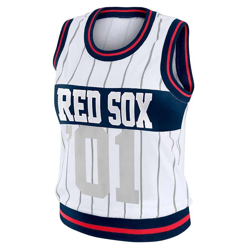 Women's WEAR by Erin Andrews  White Boston Red Sox Sporty Tank Top