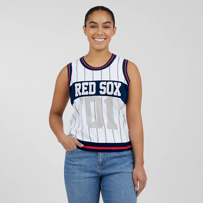 Women's WEAR by Erin Andrews  White Boston Red Sox Sporty Tank Top