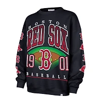 Women's '47  Black Boston Red Sox Trendy Team Go Big Oversized Sweatshirt