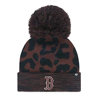 Bonnet en tricot à revers et pompon Boston Red Sox marron '47 pour femme