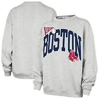 Women's '47  Gray Boston Red Sox Arched Icon Oversized Sweatshirt