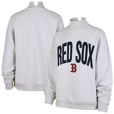 Sweat-shirt à col montant Subtle Muse gris chiné pour femme, modèle 47 des Boston Red Sox