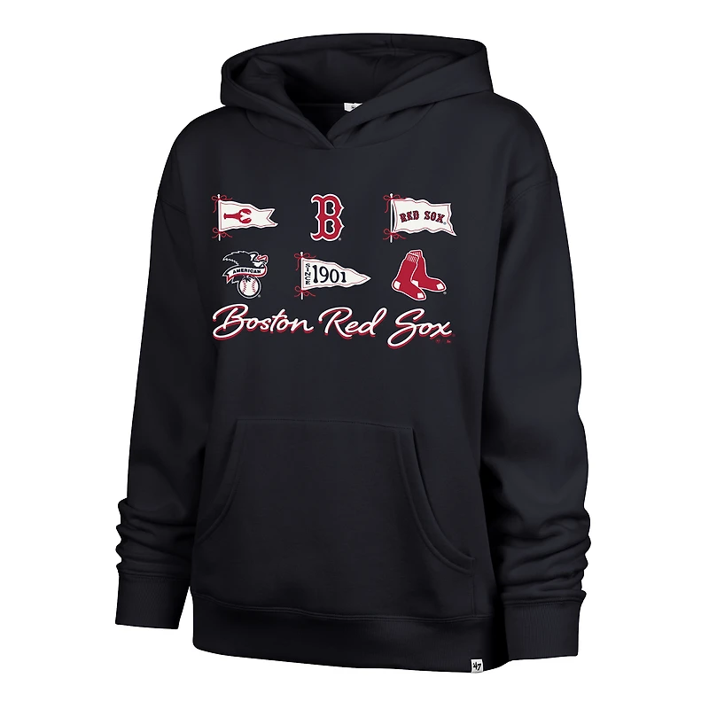 Women's '47  Navy Boston Red Sox Bow & Banners Naomi Hoodie