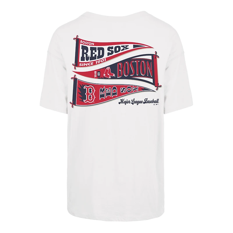 T-shirt Sadie pour femme, motif nœud papillon et bannière des Red Sox de Boston, année 47
