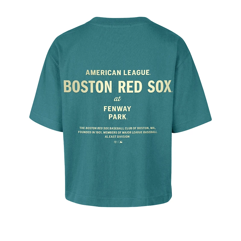 Women's '47 Teal Boston Red Sox Contemporary Basics Leon City T-Shirt